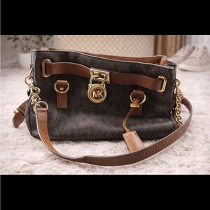 Michael Kors Brown and Gold Women's Bag